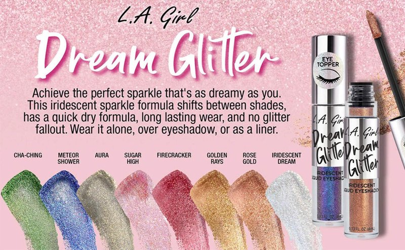 L.A. Girl Dream Glitter Liquid Eyeshadow, Iridescent Dream GES100