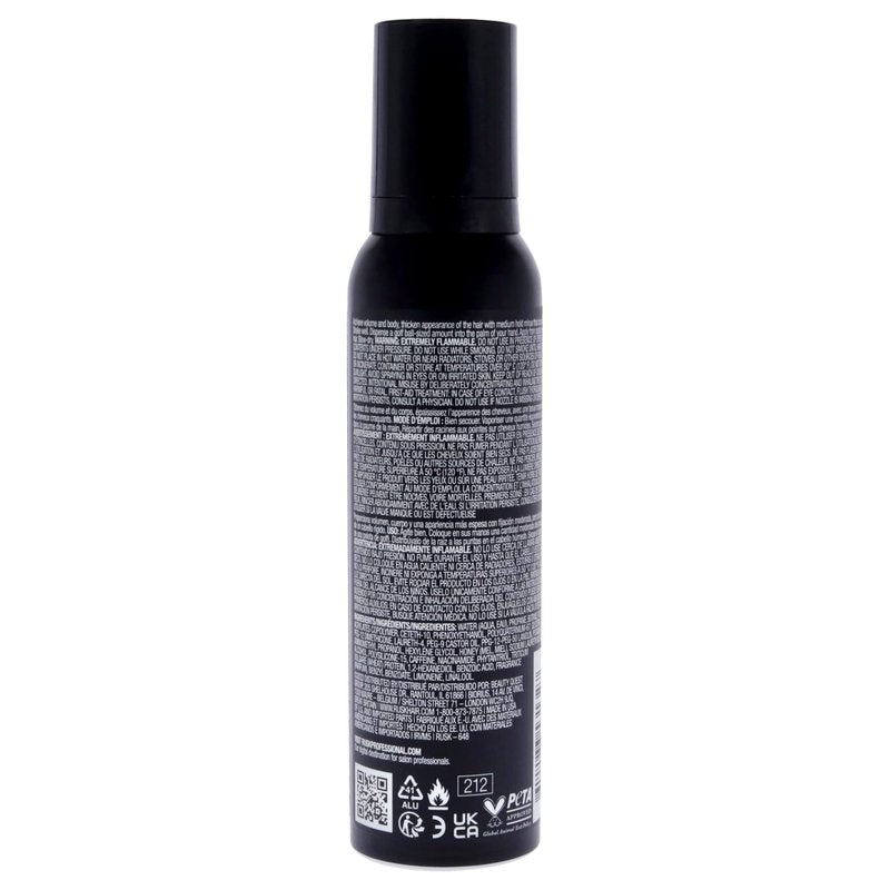 RUSK Volumizing Mousse, Bounce + Hold, Builds Long Lasting Volume, Increases Softness, Body, and Shine, 5 oz