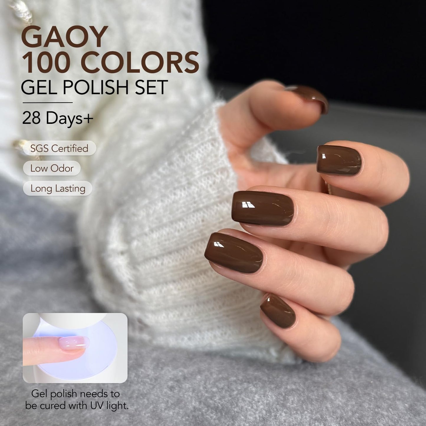 GAOY 108 Pcs Gel Nail Polish Set, 100 Colors Home Manicure Gel Polish Kit
