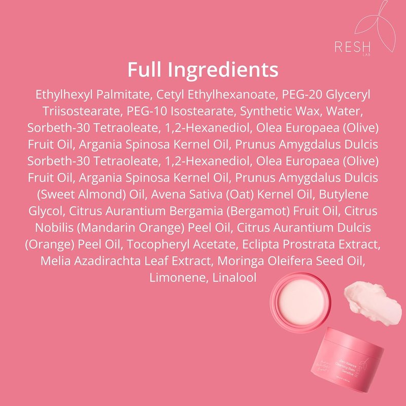 Cleansing Balm for Sensitive Skin - Hypoallergenic Makeup Remover with Sweet Almond & Moringa Oil | 100ml Hydrating Cleanser
