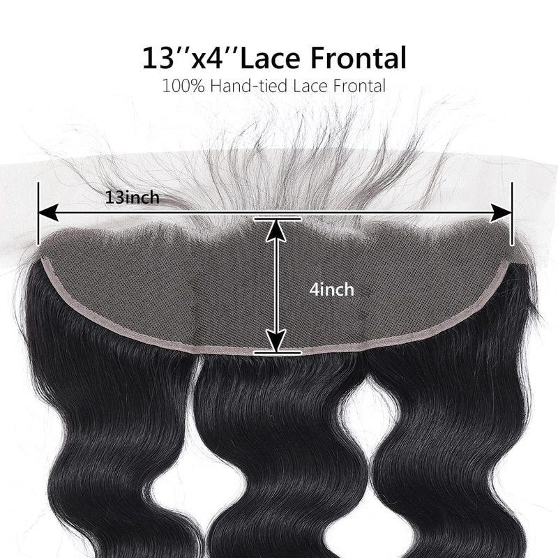 XSY 13x4 HD Lace Frontal Closure Ear To Ear Body Wave Virgin Brazilian Human Hair Invisible Clear HD Film Lace Frontal 14 Inch