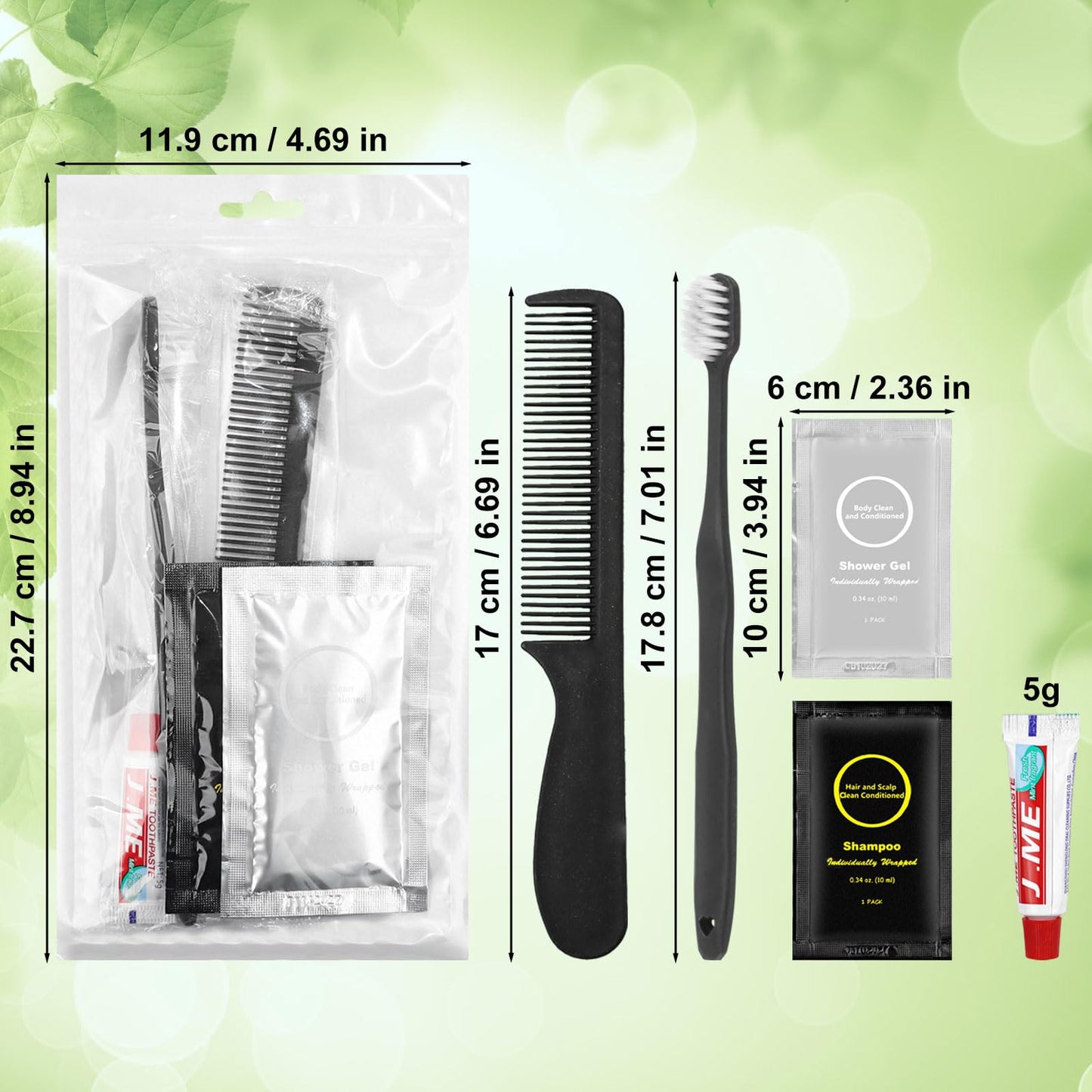 Toiletry Kits Disposable Travel Size Personal Hygiene Kits for Homeless Care Package Supplies in Bulk Toiletries Set Essential Women Men Hotel Guest Charity,Camping,Travel, Apartment 5 in 1(60 Pack)