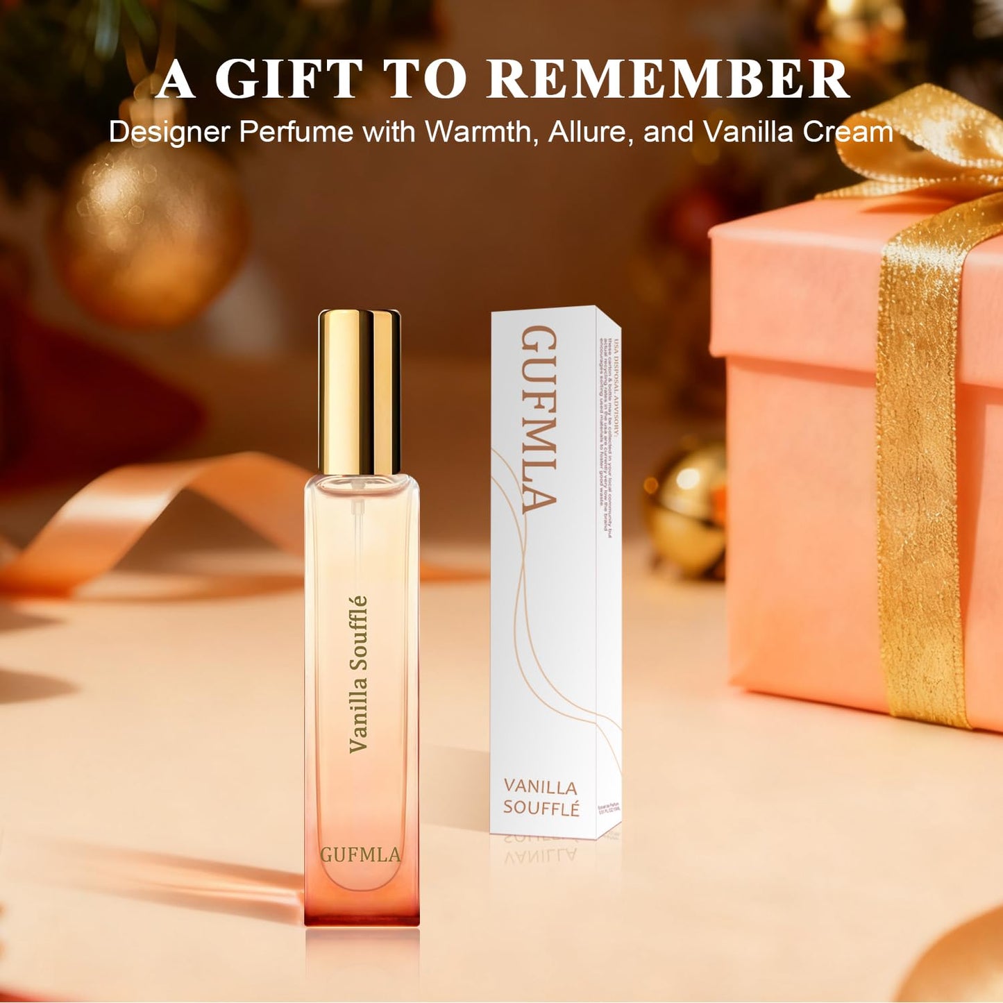 GUFMLA Pheromones Perfumes for Women, Vanilla Perfume, Long Lasting Perfume for Her - Vanilla Soufflé Scent, Travel Size 0.51fl.oz/15ml, Original Formula Eau De Parfum, Perfumes Spray for Women