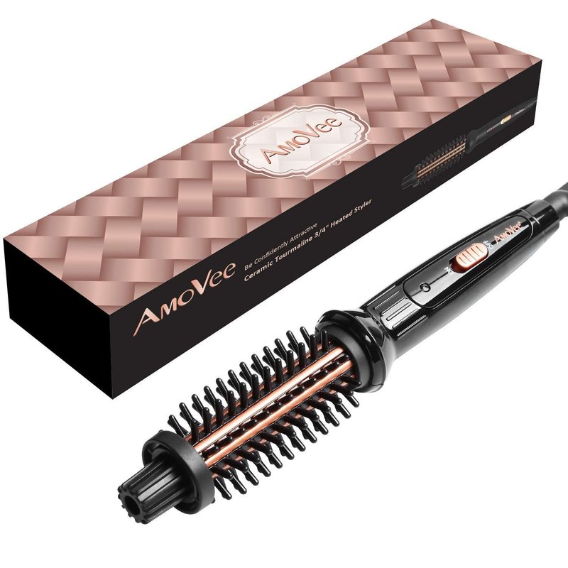 Curling Brush - Anti-Scald Curling Iron for Short Hair | Fast Heating, Easy Styling