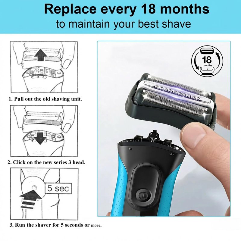Series 3 32B Replacement Shaver Head, Compatible with S3 Razors 301S, 310S, 320S, 330S, 340S, 360S, 3000S, 3010S, 3020S, 30S, 3040, 350CC, 370CC, 3050CC