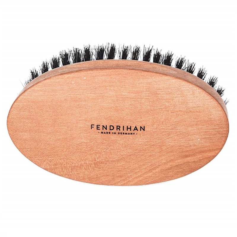 Fendrihan Genuine Boar Bristle and Pear Wood Military Hair Brush, Made in Germany SOFT BRISTLE