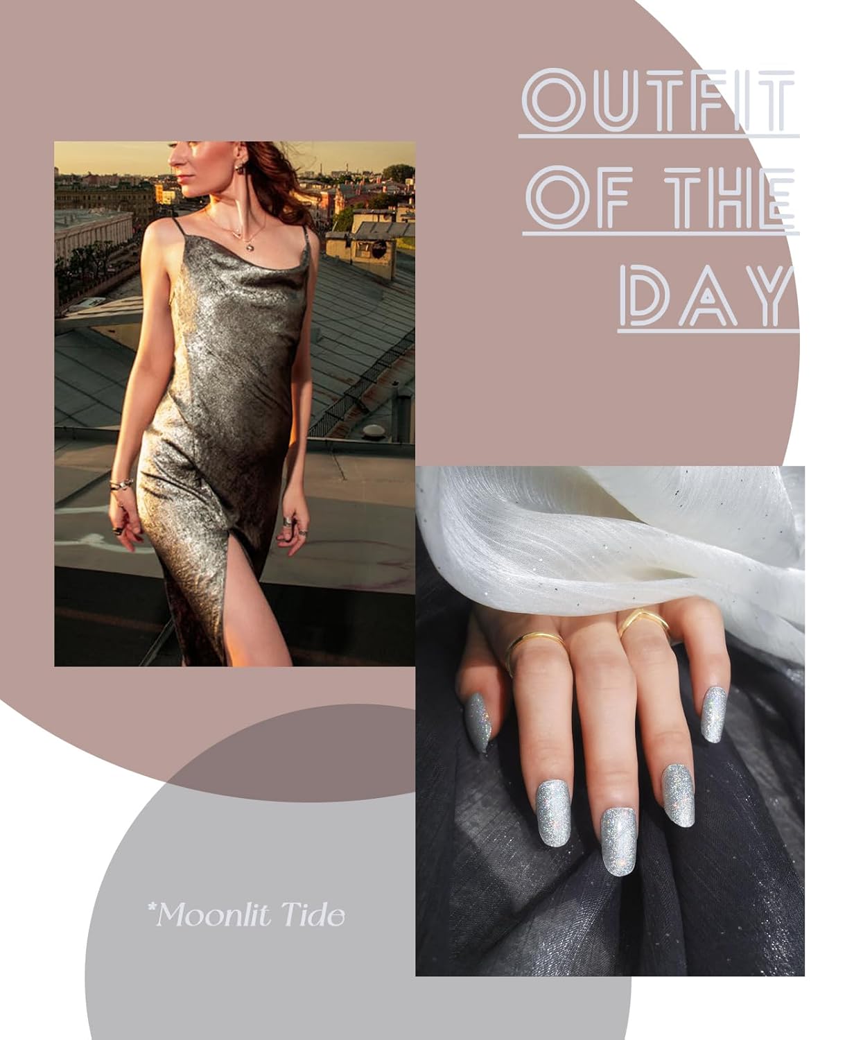 Semi Cured Gel Nail Strip Starter Kit - 60 Nail Stickers, UV Lamp & Tools for Salon Quality Christmas Nails