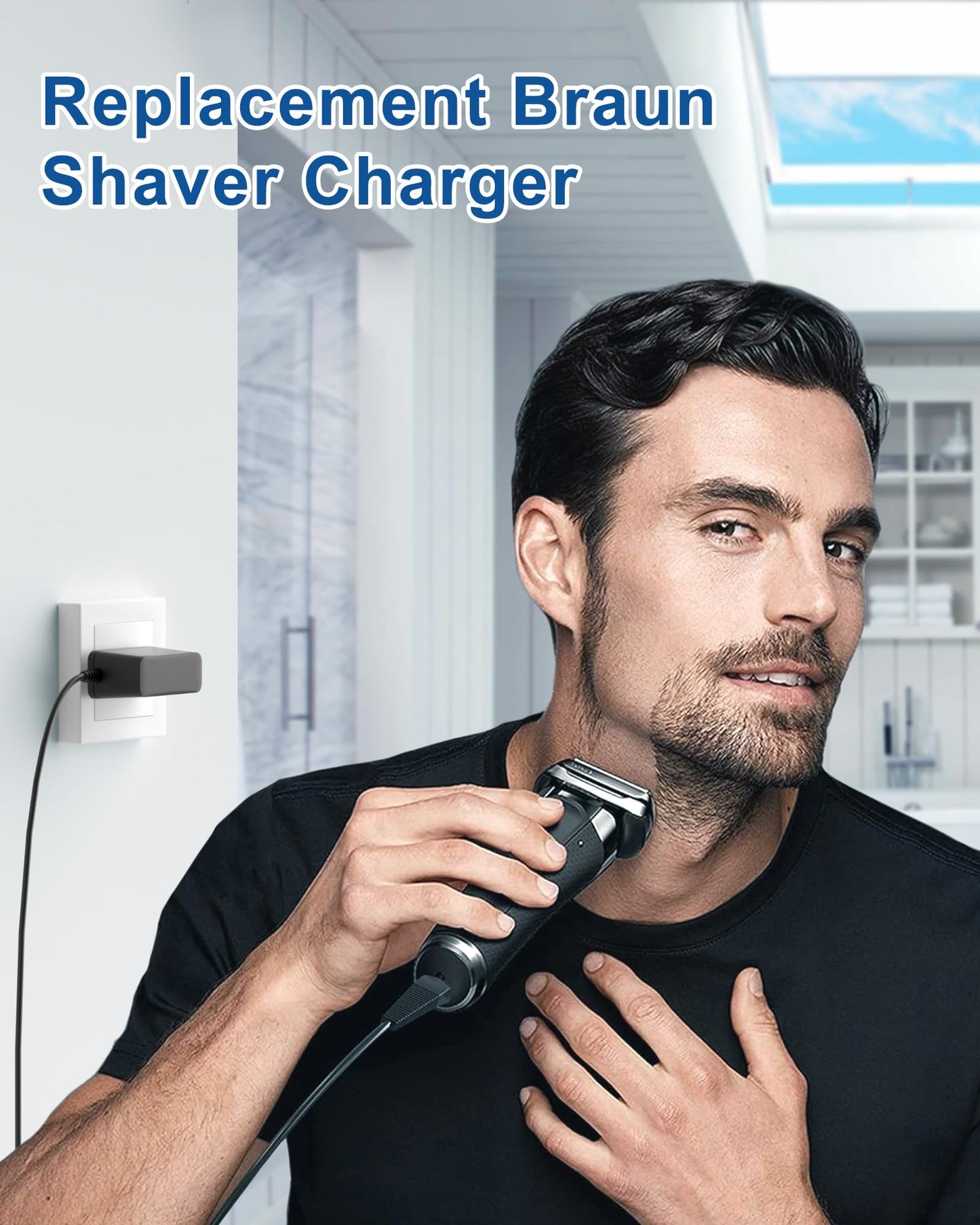 FGIEU 12V Shaver Charger for Braun Series 7 9 3 5 1 XT5 Electric Razor 3040s 340s 9385cc 370 720 760cc 790cc 720s-4 7865cc 9090cc 9330s 5018s 7020s 9095cc 3350cc-4 390cc for Braun Wall Charger