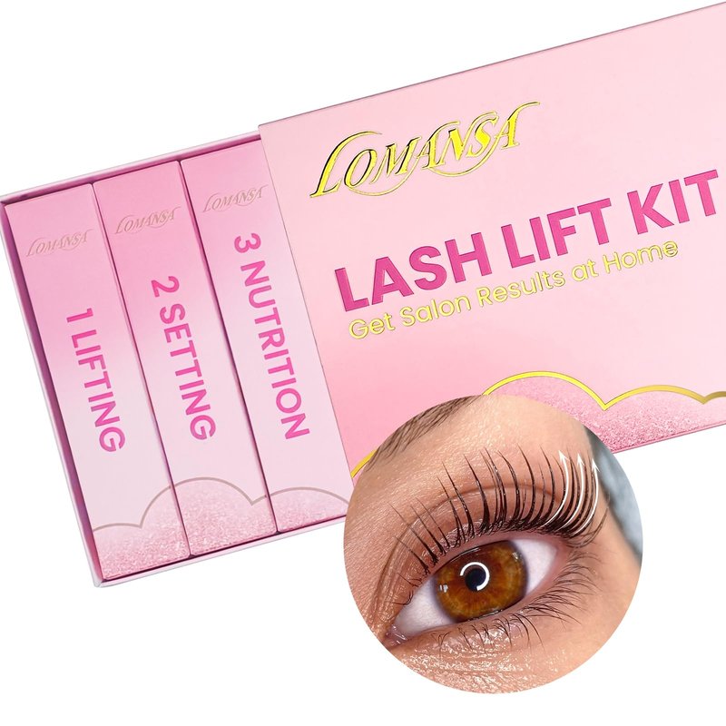 Lomansa Lash Lift Kit for Beginners, At-Home DIY Eyelash Perm with Open Eye Self-Lift Pads, Salon Quality Curl Lasts 4–6 Weeks (Step-by-Step Instructions)