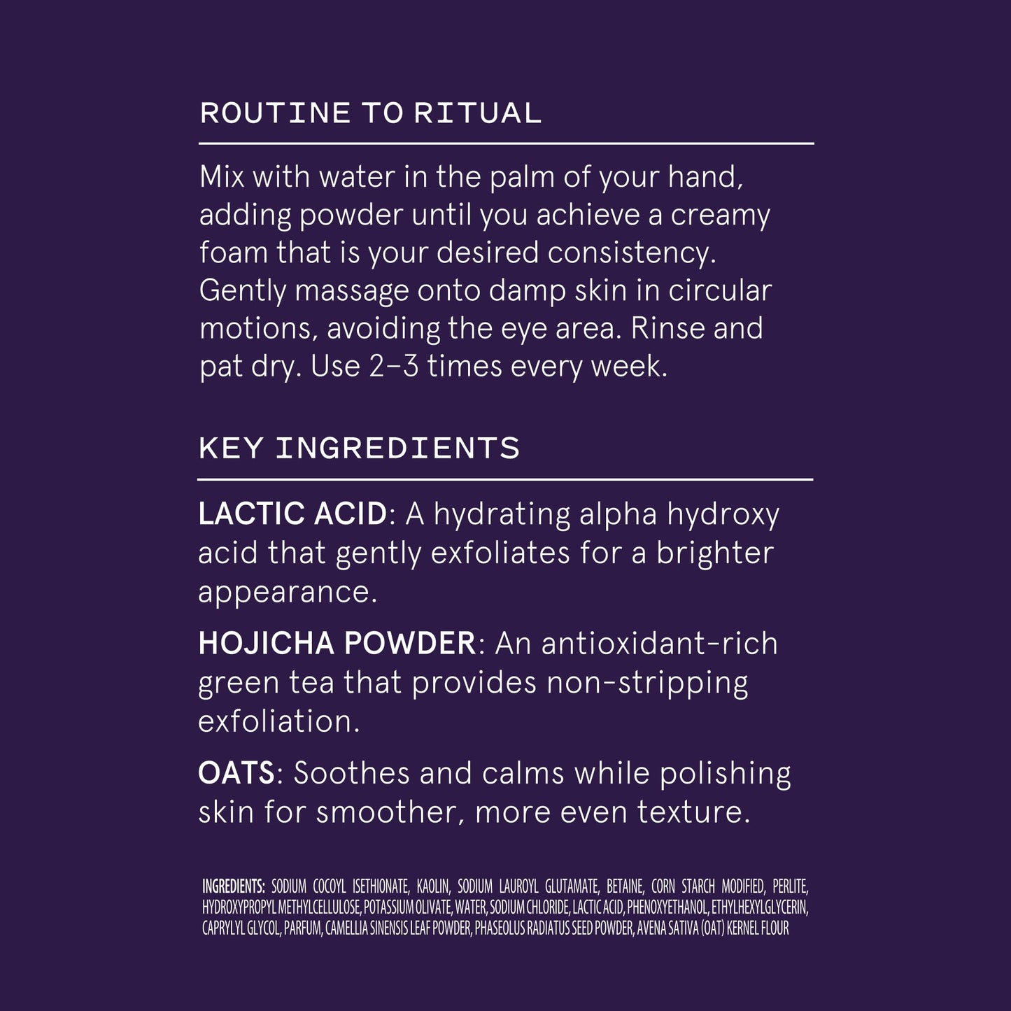 Keys Soulcare Be Luminous Exfoliating Powder, Gentle Foaming Exfoliator Buffs Away Dull Skin with Oats & Lactic Acid, Vegan, Cruelty-Free, 2.29 Oz