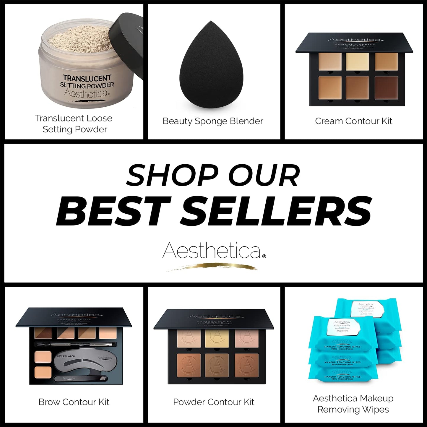 Aesthetica Setting Powder – Matte Finishing Makeup Loose Setting Powder – Flash Friendly Powder Foundation - Loose Face Powder Includes Velour Puff