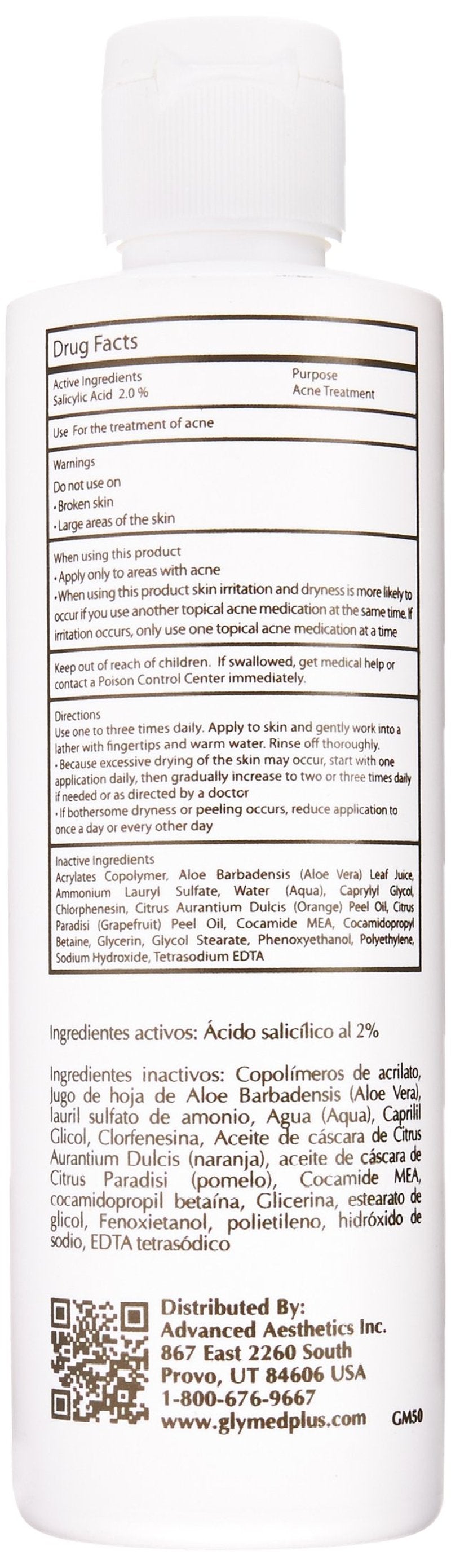 GlyMed Plus Serious Action Sal X Exfoliating Cleanser, 8 Ounce