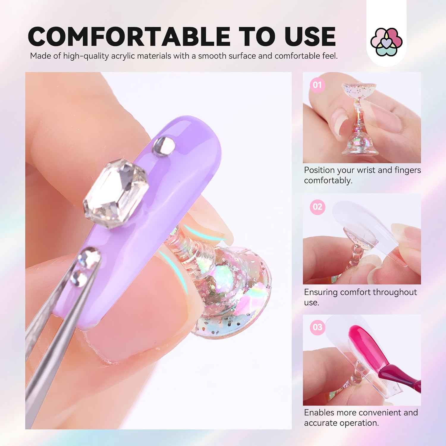 Saviland Acrylic Nail Kit for Beginners - Keratin Powder, Vitamin E Gel & Nail Stand