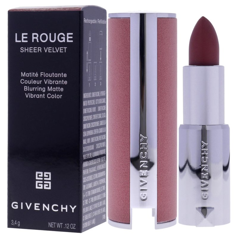 Le Rouge Sheer Velvet Matte Lipstick - N27 Rouge Infuse by Givenchy for Women - 0.11 oz Lipstick