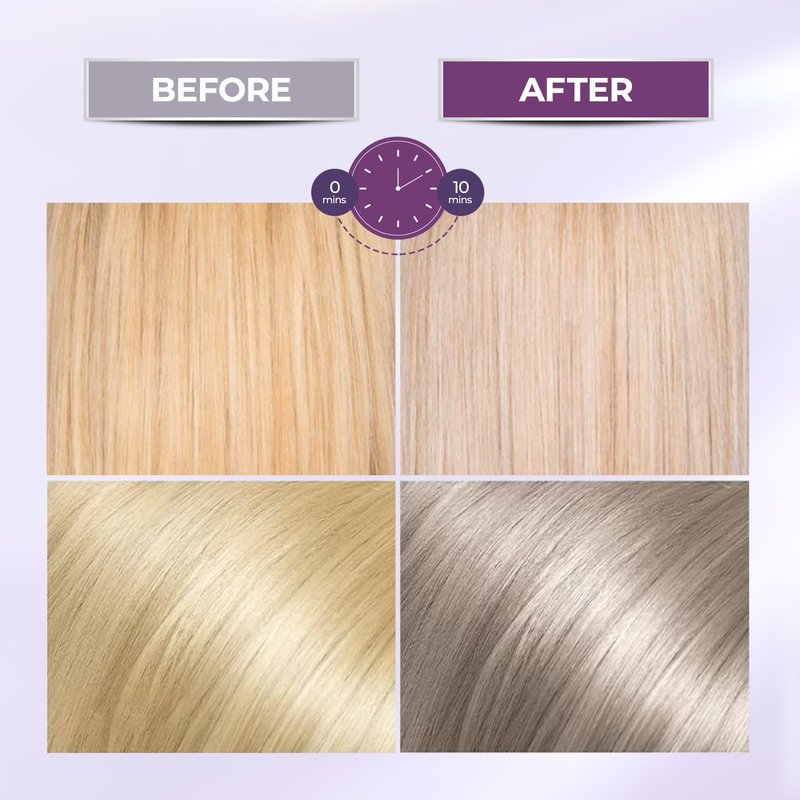 Karseell 3.38floz 100ml Purple Hair Mask Professional Neutralizes Brass & Yellow Tones For Blonde Silver Gray Highlighted Hair