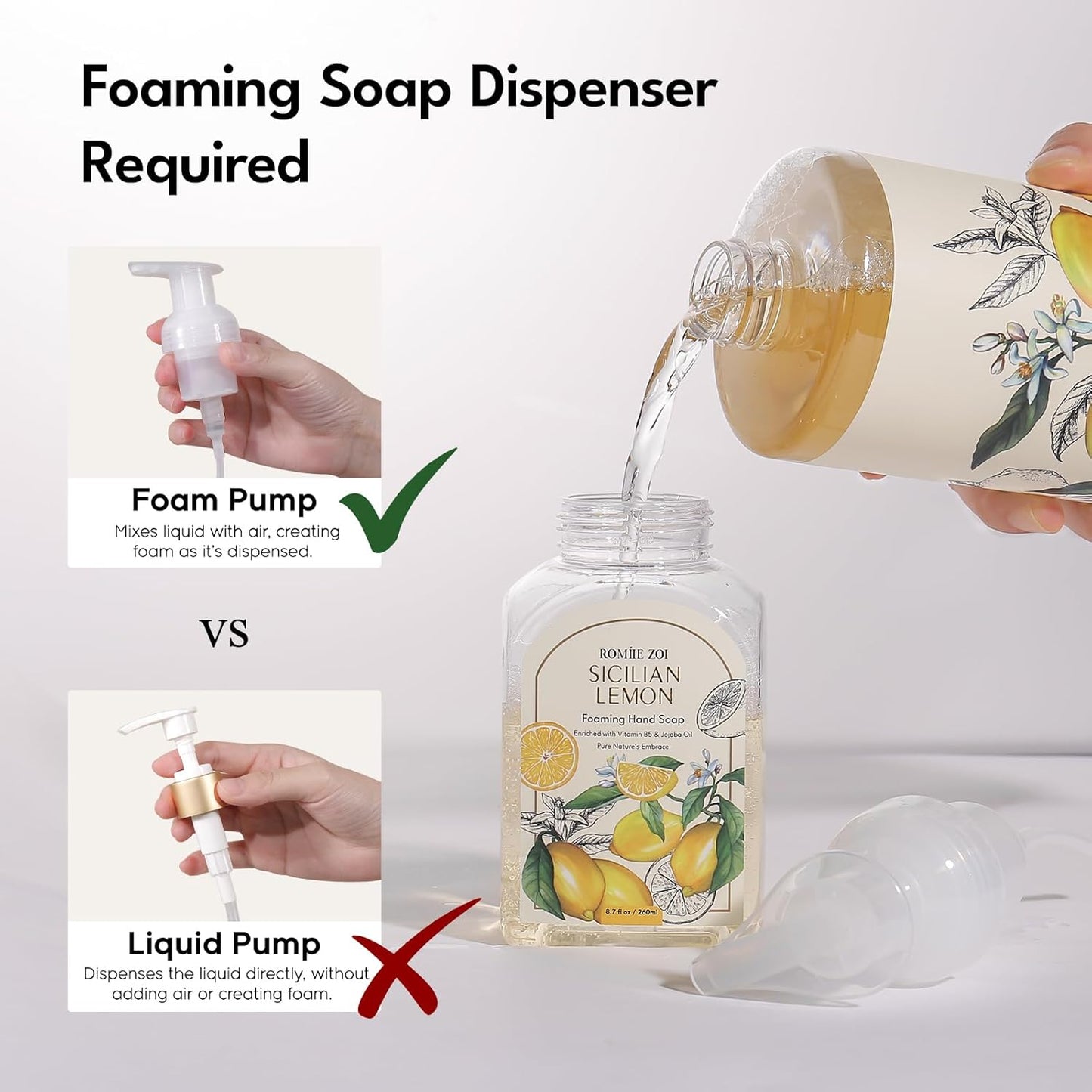 Tomato Vine Foaming Hand Soap Refill Set – 3 Pack (33.8 Fl Oz Each) – Chemical-Free & Moisturizing with Refillable Dispenser for Kitchen & Bathroom