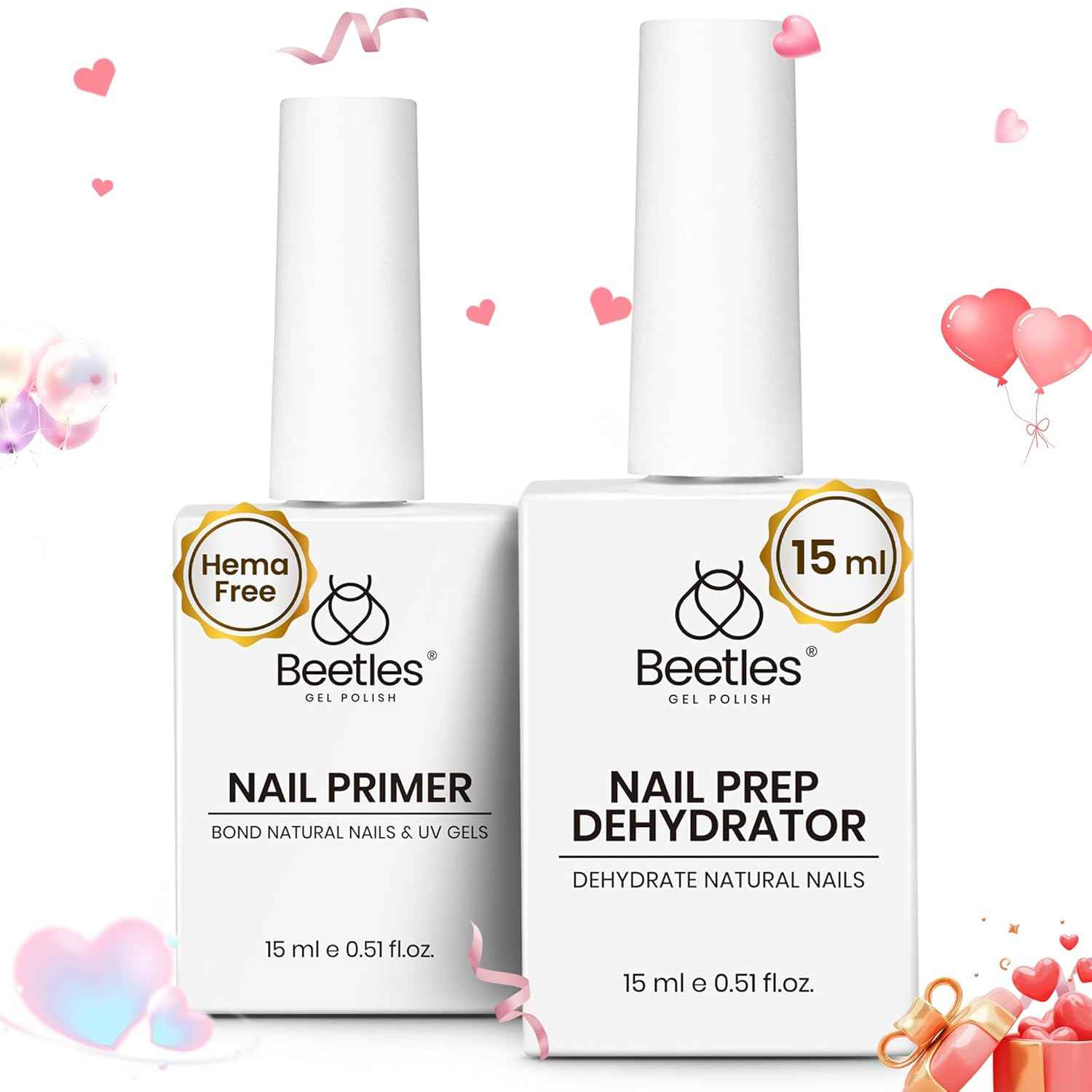 Beetles Gel Nail Kit with Nail Prep Dehydrator & Primer - Salon Quality Manicure
