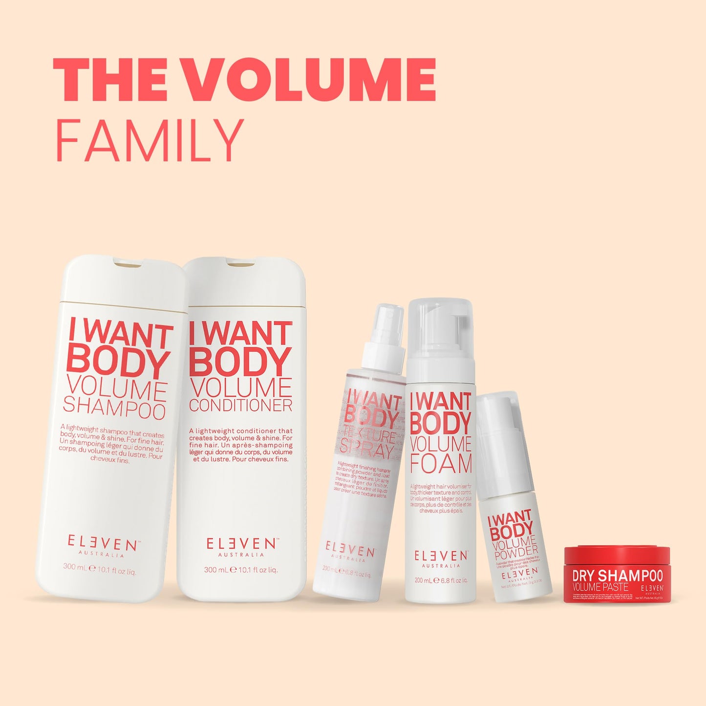ELEVEN AUSTRALIA I Want Body Volume Shampoo for Women & Men - Volumizing & Thickening Shampoo for Fine Thin Hair, Adds Fullness & Thickness, Sulfate-Free Formula for Lightweight Hair - 10.1 fl oz