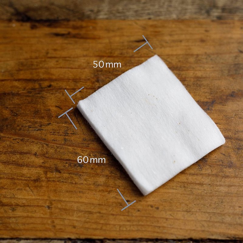 Organic Cotton Pads - 100% Unbleached Japanese Cotton | 100 Pieces, Eco-Friendly & Soft