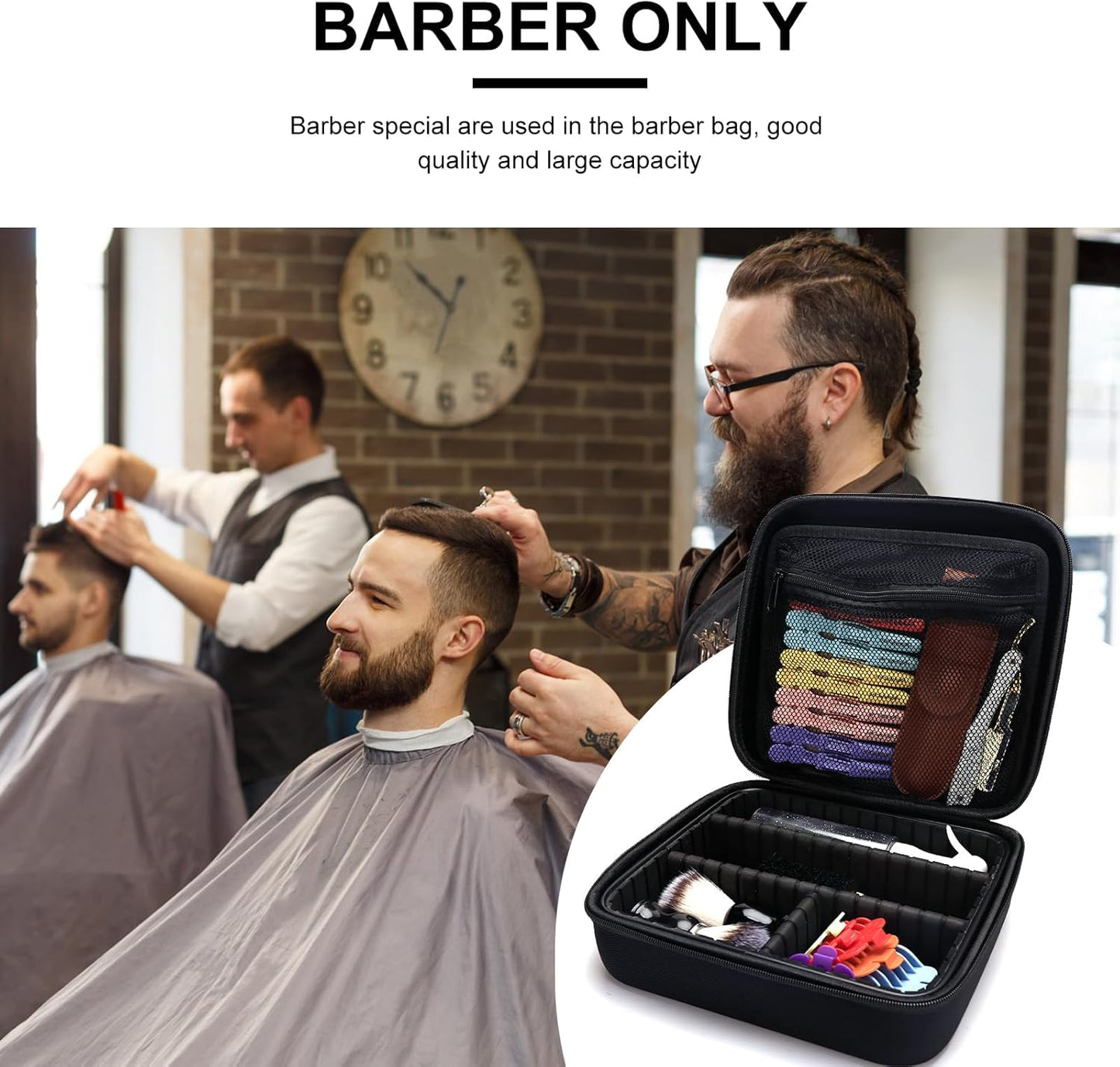 Barber Carrying Case - Professional Stylist Tool Box for Clippers & Scissors | Small Storage Organizer