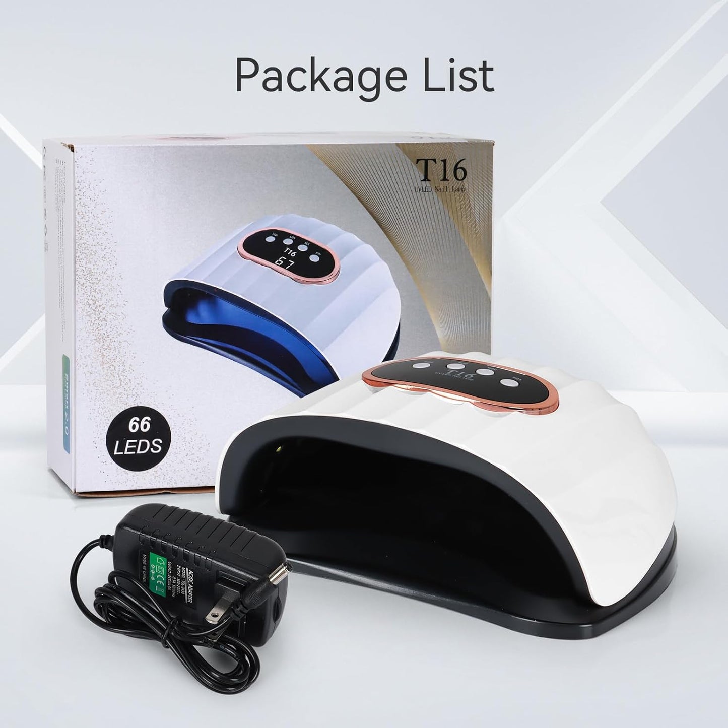 54W UV LED Nail Lamp - Quick-Dry Nail Polish Dryer with 4 Timer Settings for Gel Nails & DIY Nail Art