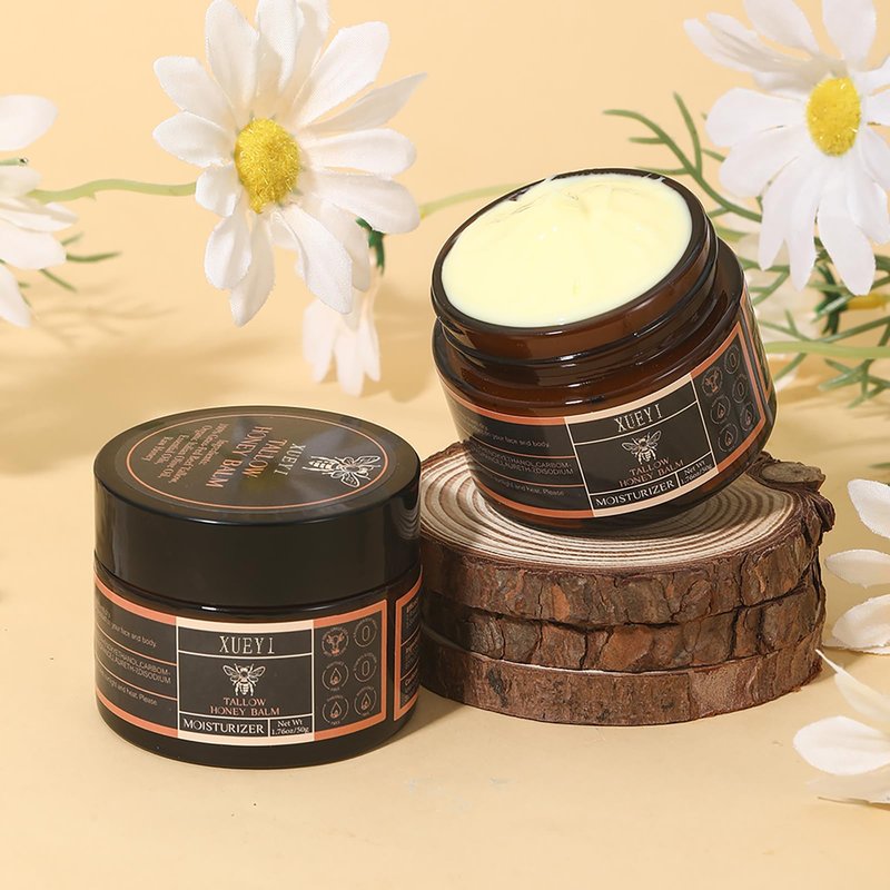 BRICKSWAN Fed Beef Tallow Balm with Raw Honey - All-Natural Moisturizer, Moisturizing Cream for Soft, Gift for Valentine's Day, Mother's Day (2PCS, 3.52OZ)