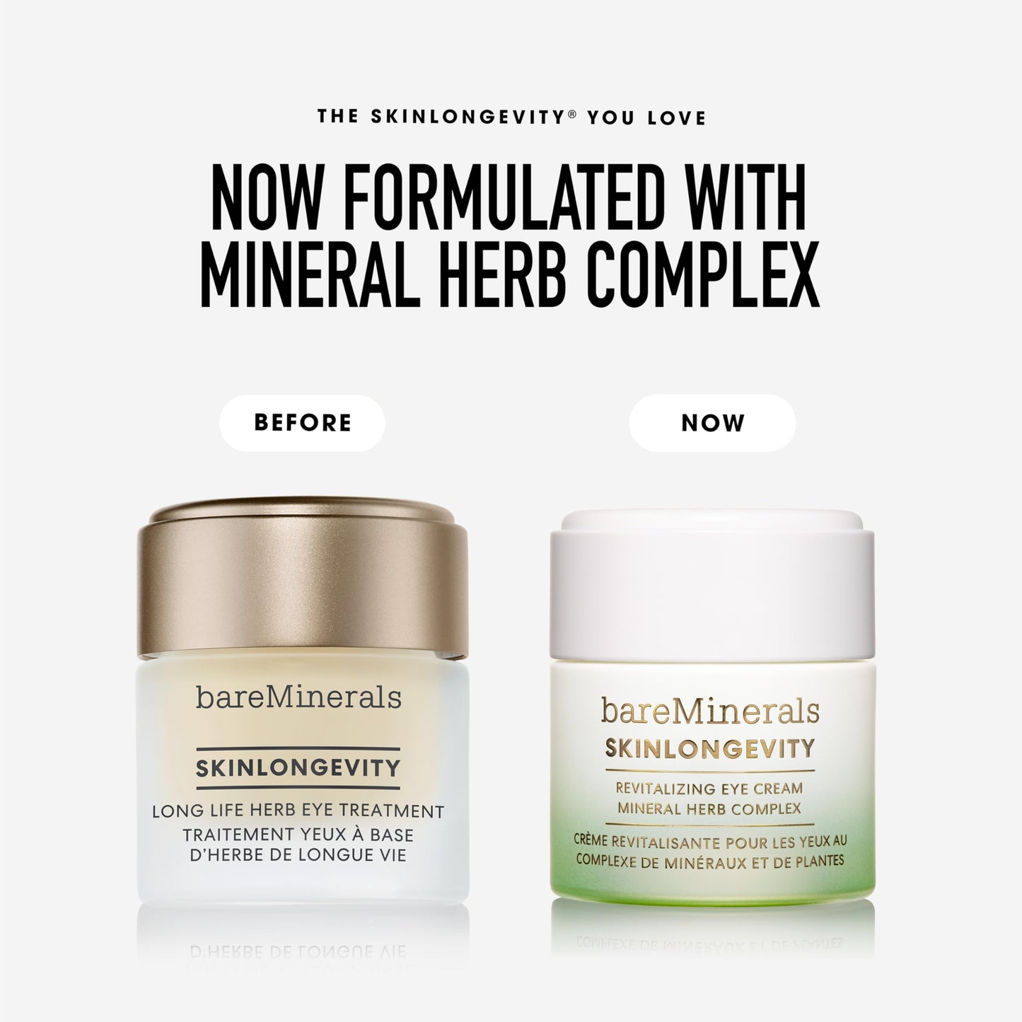 bareMinerals Skinlongevity Revitalizing Eye Cream, For Brighter, Firmer Under-Eyes, Reduces Puffiness & Dark Circles, Vegan, Safe for Sensitive Skin