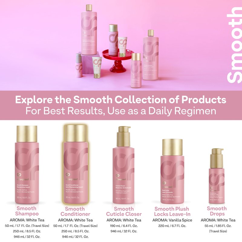 Colorproof Smooth Conditioner 8.5 Fl. Oz. w/White Tea Scent, Hair Smoother for Frizzy Hair, Conditioner for Women and Men w/Color Protection
