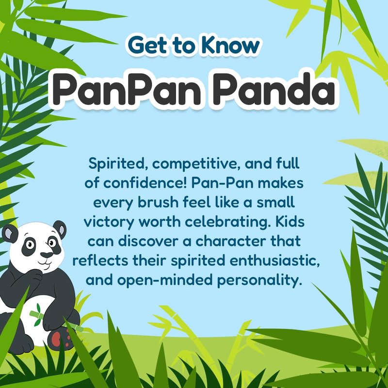 BrushBaby - WildOnes - Kids Rechargeable Electric Toothbrush, Ages 0-10 - Panda Design with Flashing Lights - DeepClean Bristles for Superior Cleaning - 2 Replacement Brush Heads, 1 USB Cable