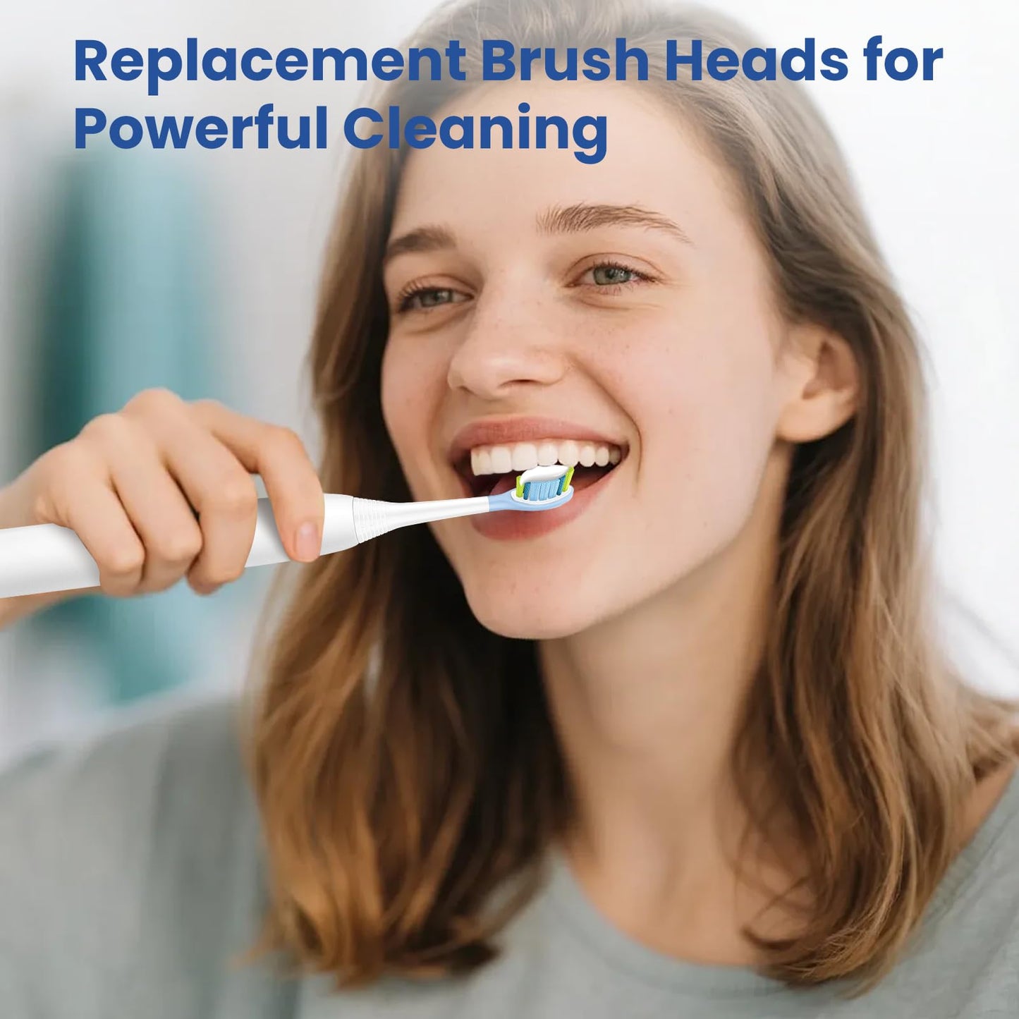 HAPPYMOMO Replacement Toothbrush Heads Compatible with Philips Sonicare DiamondClean Smart/ProtectiveClean 4100/5100/6100, C3/G3/W3/C1/C2 & Other Snap-on Models, Plaque Removal, 8 Pack