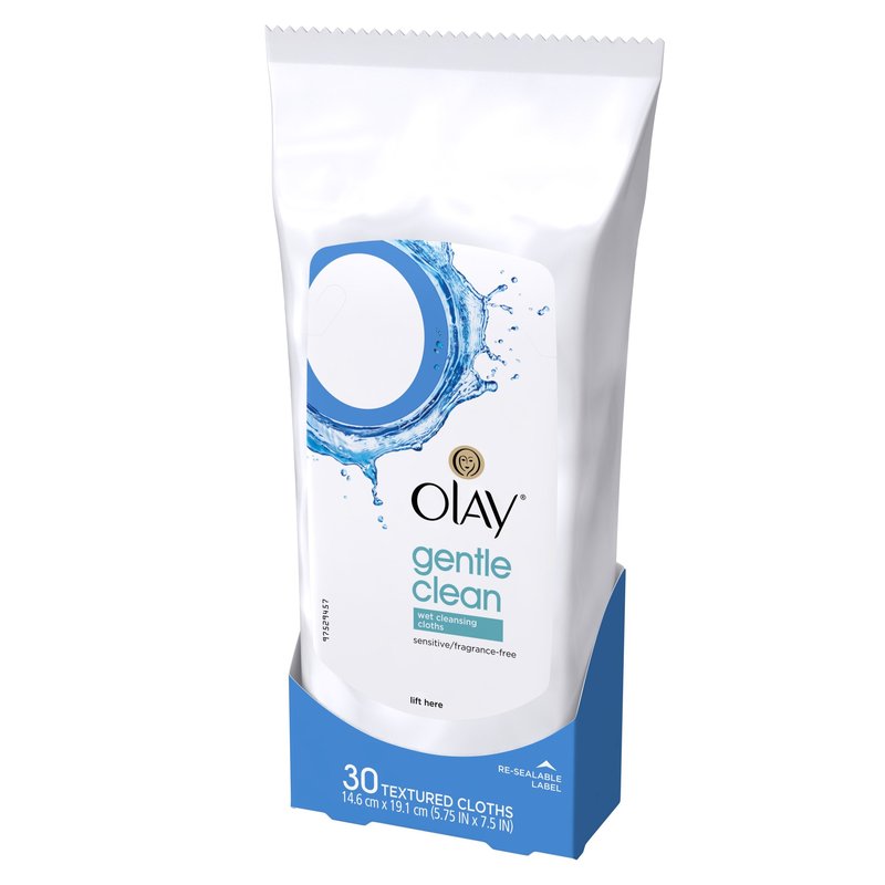 Olay Cleanse Gentle Facial Cloths, Fragrance Free, 30 count (Pack of 3)