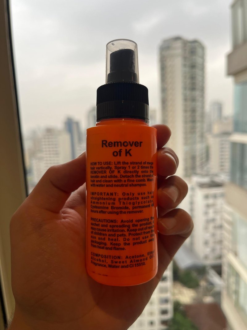 Keratin FiX Remover of K – Keratin Bond Adhesive Remover for Hair Extensions – Professional Use – 100 ml Spray