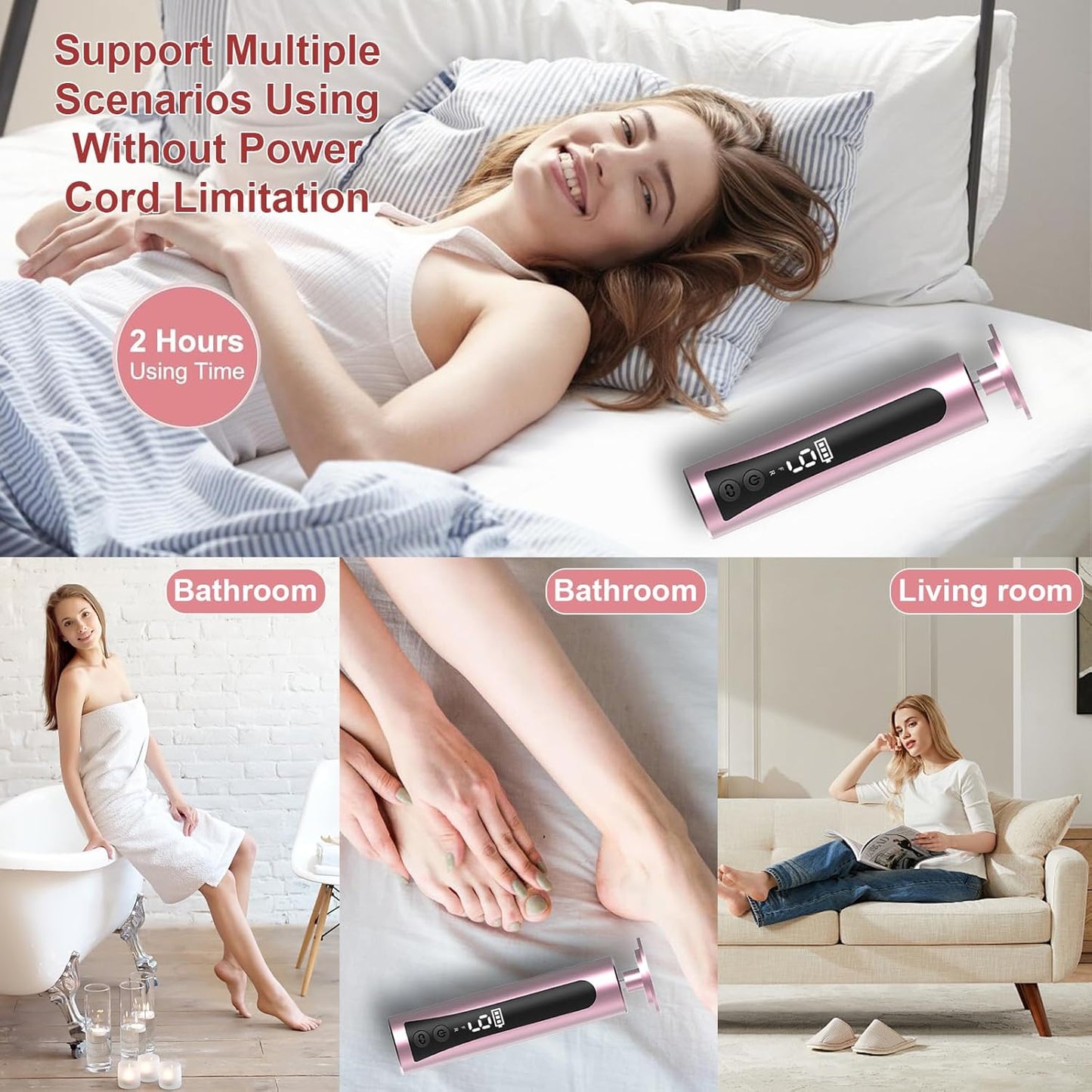 Electric Foot Callus Remover & Nail Drill - Cordless, 11000RPM, 9 Speeds, Digital Display, 10 Grinding Heads & 20 Sandpaper Discs