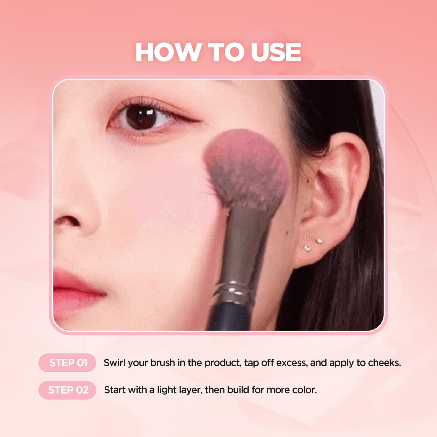 lilybyred Luv Beam Cheek | Heart-Shaped Korean Powder Blush, Soft Matte Finish with Subtle Shimmer, Blendable & Buildable, Lightweight & Long-Lasting, Natural Flush, 0.16 oz. (03 Flush Orange)
