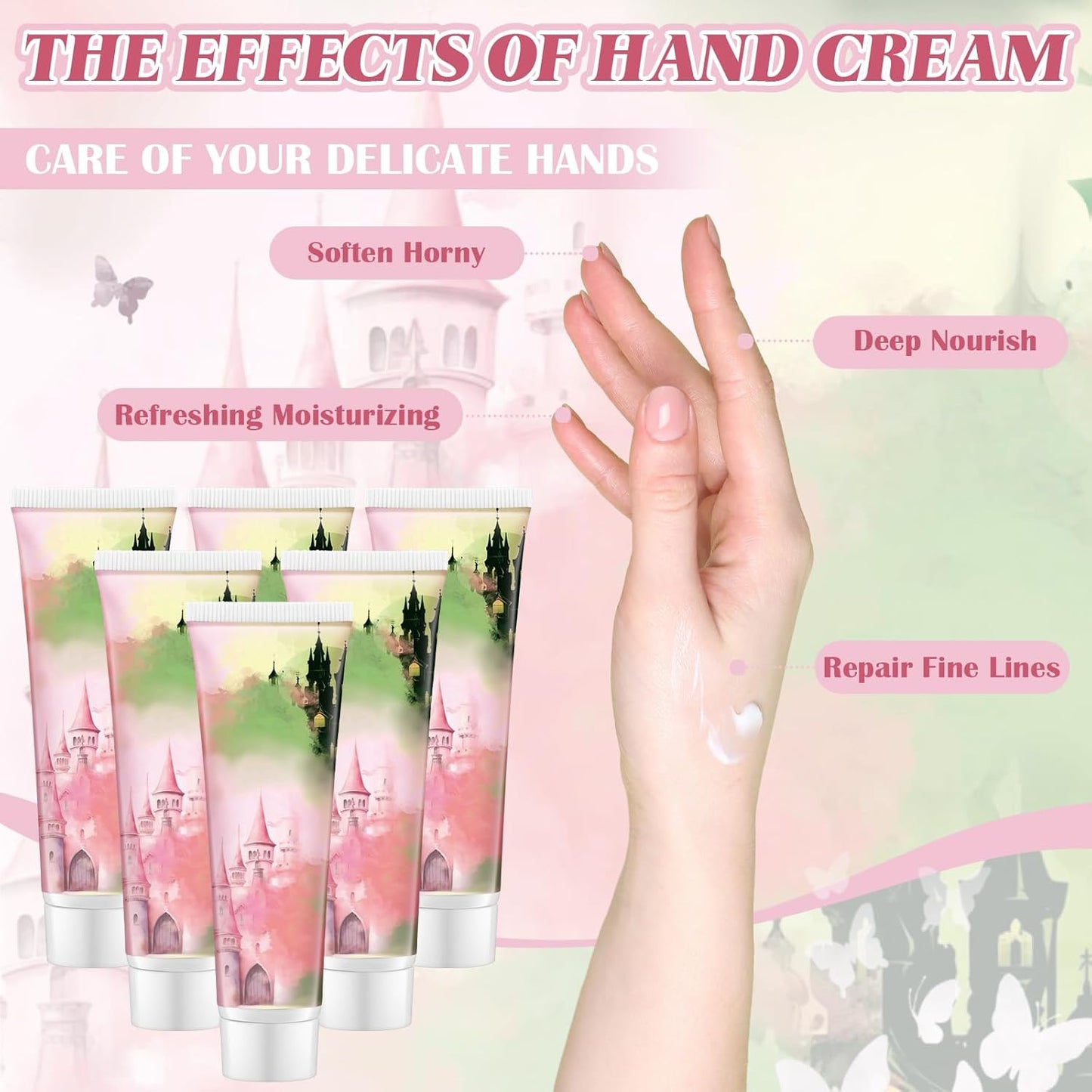 12 Pcs Witch Hand Creams - Pink & Green Halloween Lotions for Party Favors & Decorations