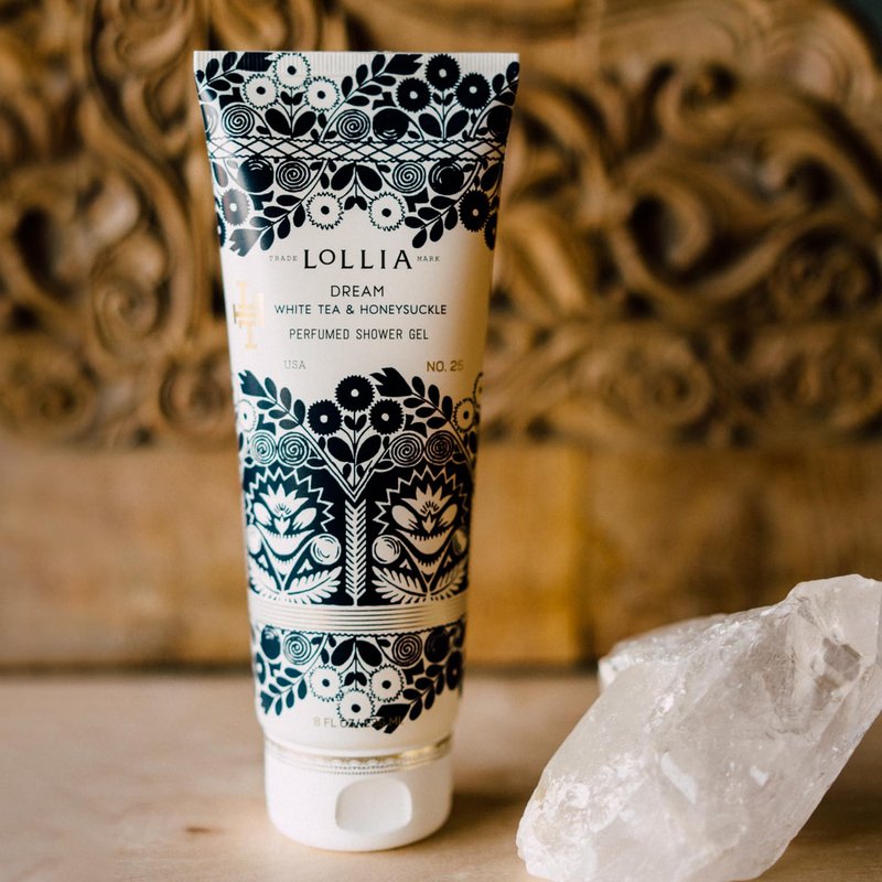 Lollia Dream Shower Gel - Hydrating Women's Body Wash with White Tea & Honeysuckle | 8 fl oz, Luxury Shea Moisture