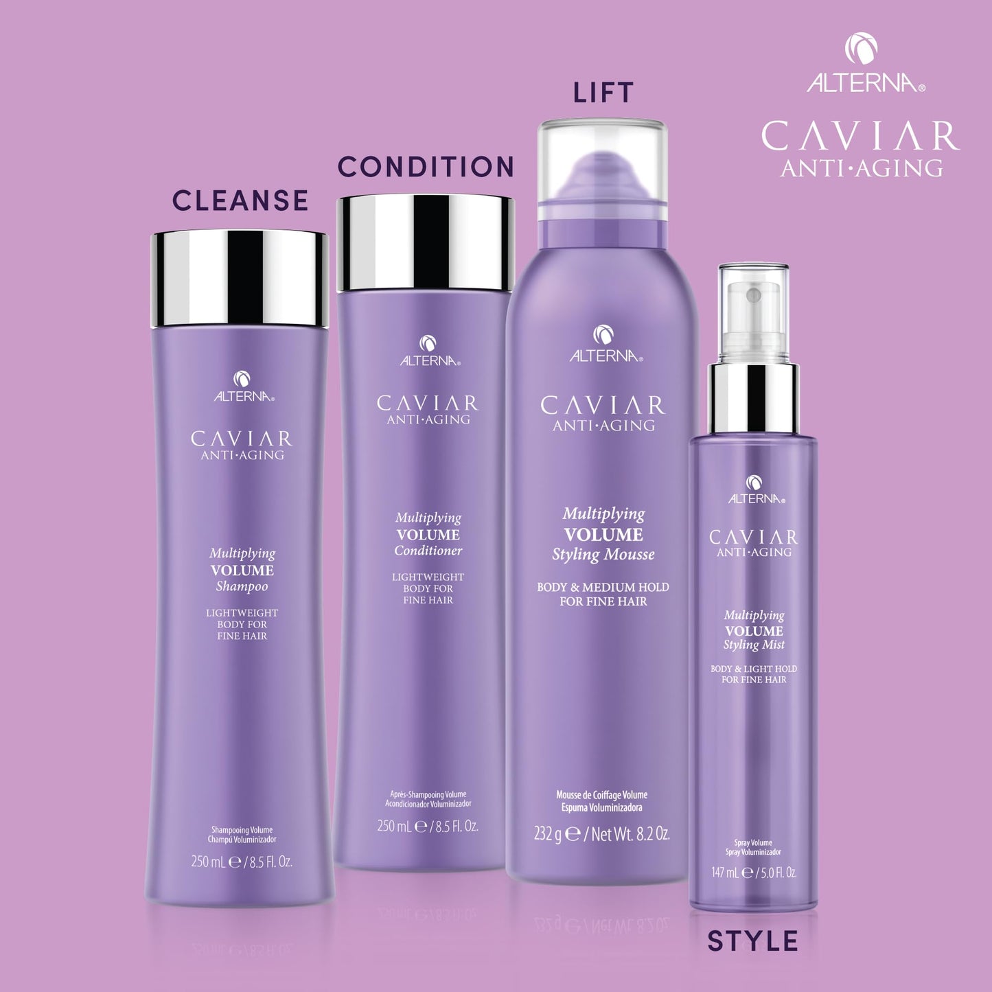 Alterna Haircare CAVIAR Anti-Aging Multiplying Volume Shampoo, 16.5 Fl Oz | For Fine, Limp or Thin Hair | Create Instant Volume and Thickness | Sulfate Free