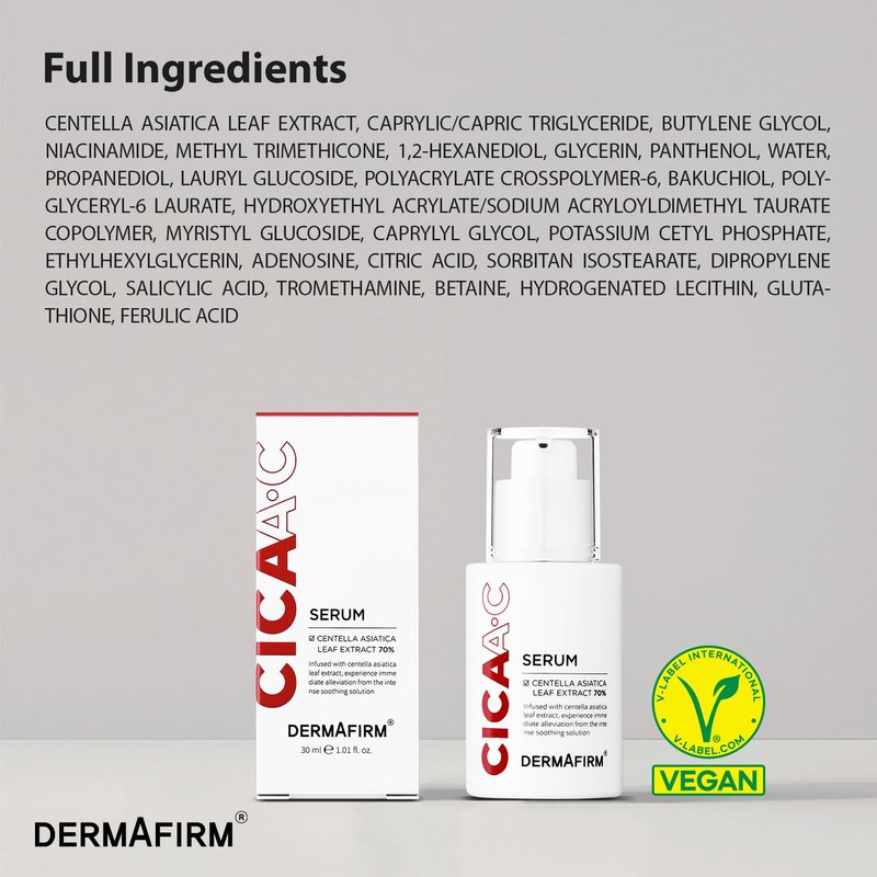 Dermafirm CICA AC Serum for Acne-Prone Skin - Hydrating Korean Facial Serum with Exosome, Centella Asiatica, Niacinamide & Salicylic Acid | 1.01 fl oz