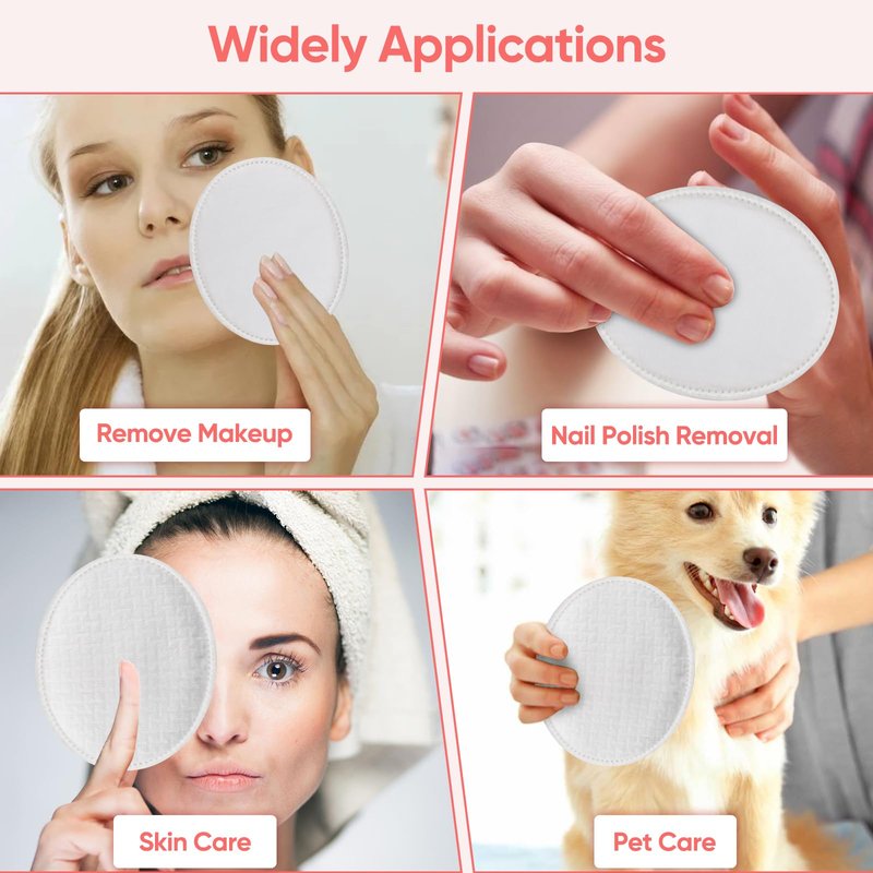 ICOTLE Large Oval Cotton Pads, 280 Count, 3-Layer Dual Textured Design, Lint-Free and Extra Soft, Ideal for Makeup Removal, Facial Cleansing, Toner Application, and Skincare for All Skin Types