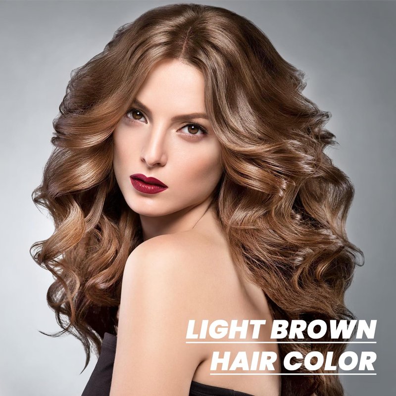 YOURTONE Light Brown Hair Dye Shampoo 3 in 1, Hair Color Shampoo for Gray Hair Coverage for Women Men, Herbal Formula, Lasts up to 30 Days (16.9 Fl Oz)