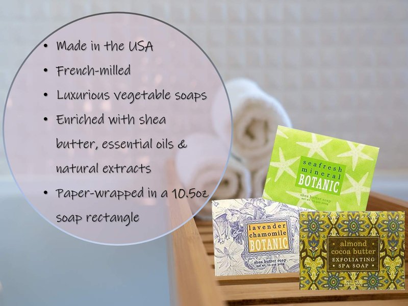 Greenwich Bay Trading Company Set of Two 10.5 oz Shea Butter Soap Bars (Almond Cocoa Butter)