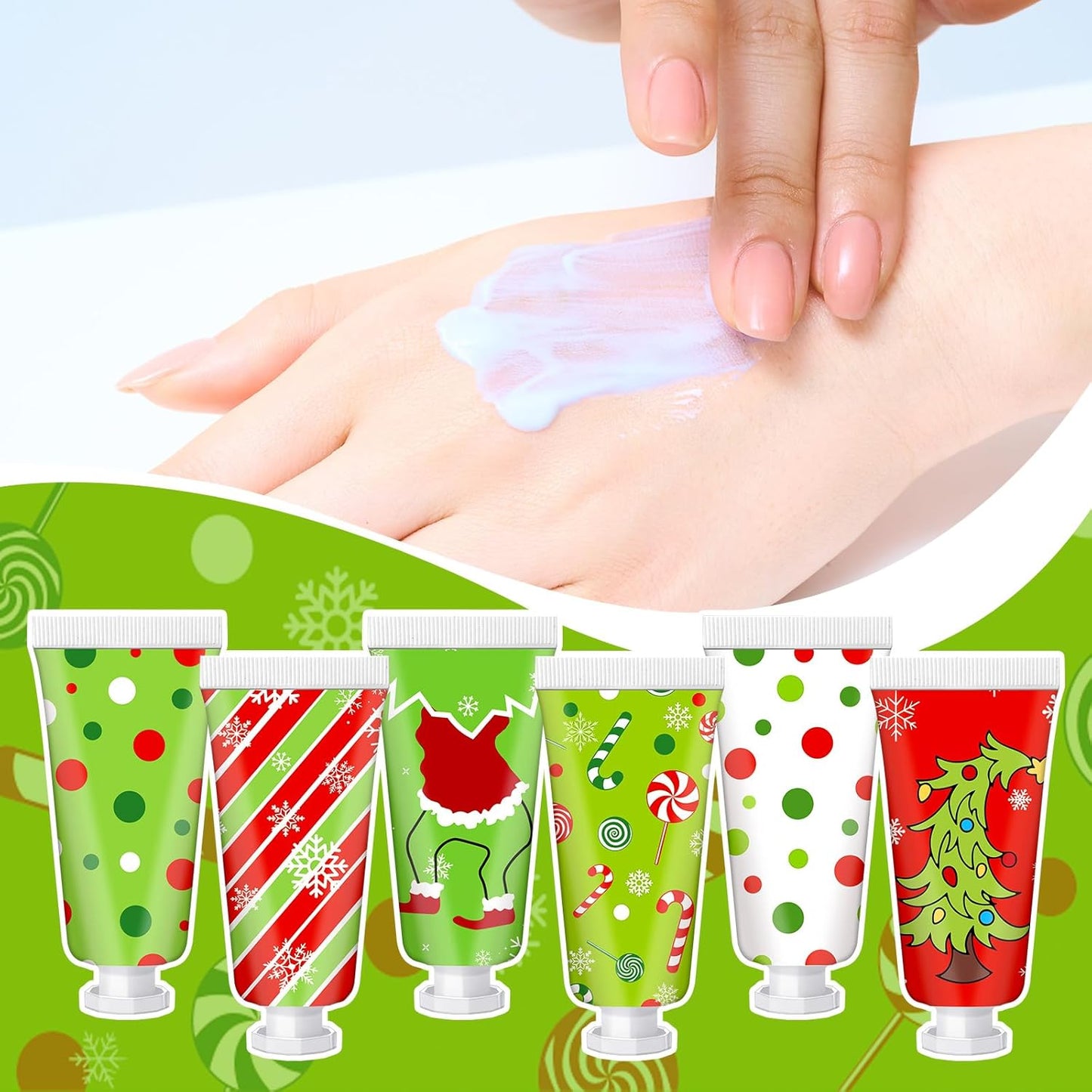 36 Pcs Christmas Hand Cream Gift Set - Travel Size Red & Green Mini Moisturizers for Stocking Stuffers & Holiday Favors