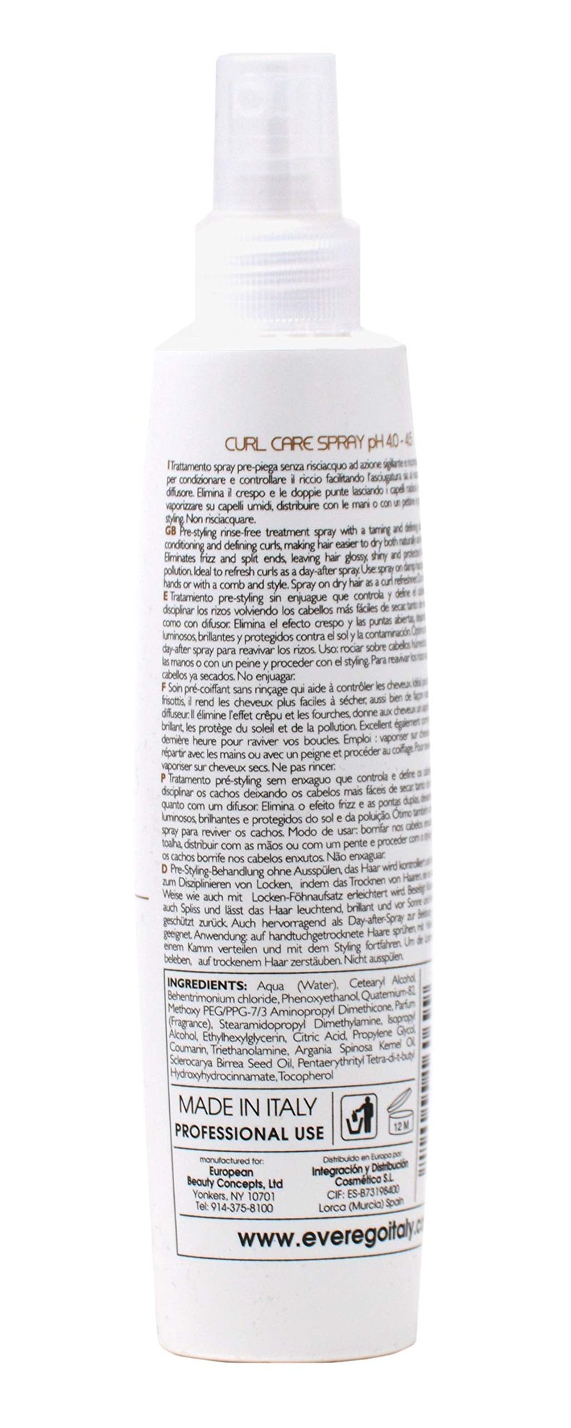 Ever Ego Curl Care Argan & Marula Spray 8.45oz