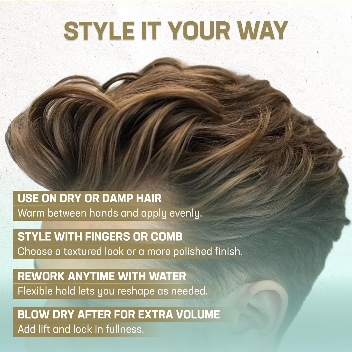 Hair Clay Pomade - Uplift Provisions Natural Matte Finish Styling Compound | Medium Hold, 3 oz for Men & Women