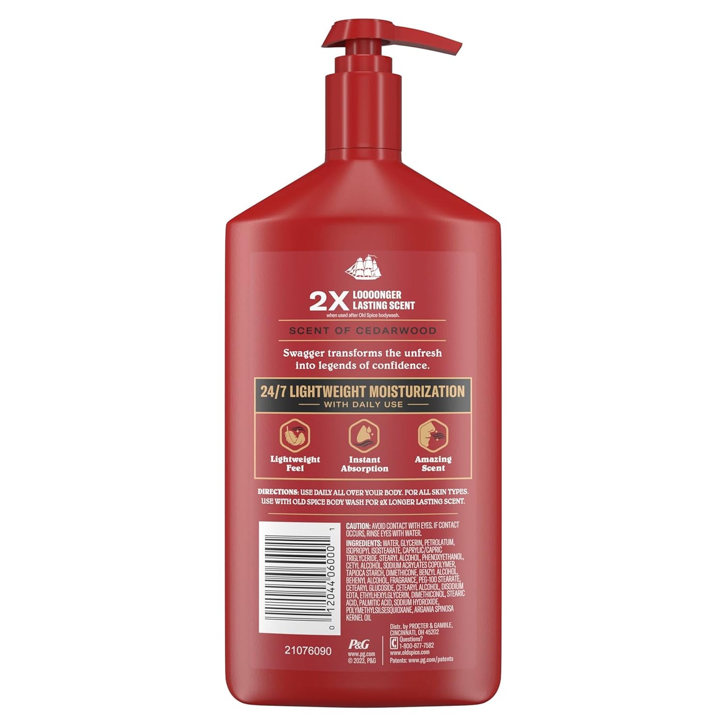 Old Spice Hand, Face & Body Lotion - Lightweight Moisturizer for Men | Cedarwood Scent, 16 oz