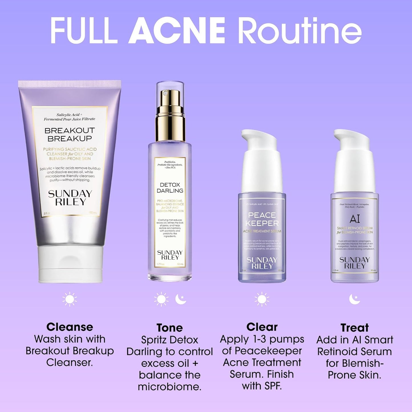 Sunday Riley Salicylic Acid Cleanser - Breakout Breakup for Blemish-Prone Skin | 5 oz