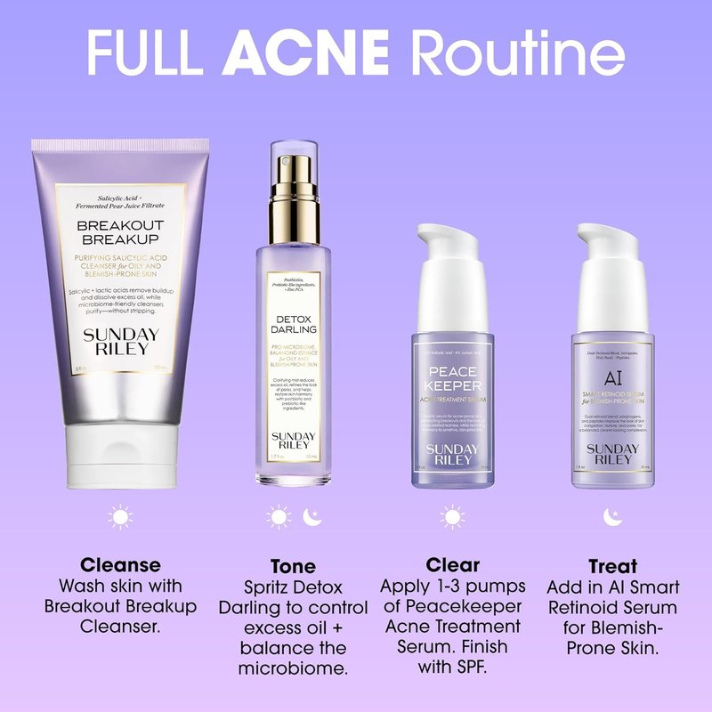 Sunday Riley Salicylic Acid Cleanser - Breakout Breakup for Blemish-Prone Skin | 5 oz