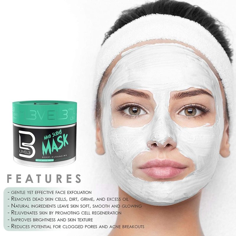 L3 - Level 3 Apricot Facial Scrub - Great for All Skin Types - Reduces Acne - Gentle and Effective Exfoliation - Reduces Clogged Pores