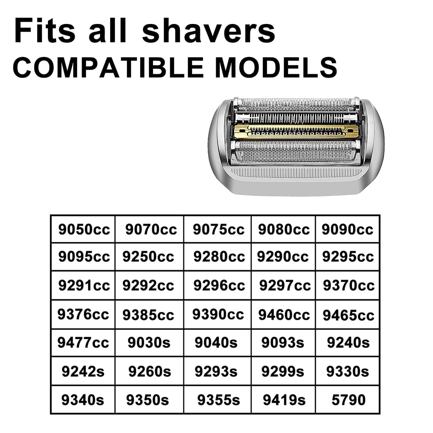 2 PACKS Series 9 Pro 94M Electric Replacement Shaver Head Compatible with Series 9 Pro Electric Razors 9290cc, 9291cc, 9370cc, 9376cc, 9293s, 9260s, 9295cc, 9385cc,(Upgraded ver.)