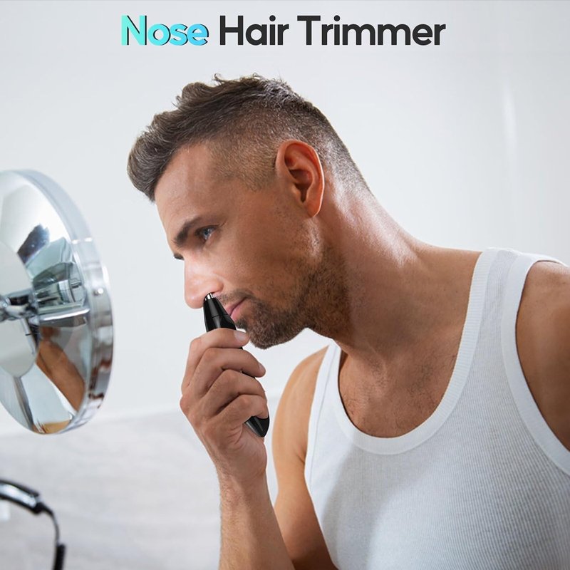 Nose Hair Trimmer for Men - Electric Ear & Nose Hair Clipper with Stainless Steel Blade | USB Rechargeable, Portable Design